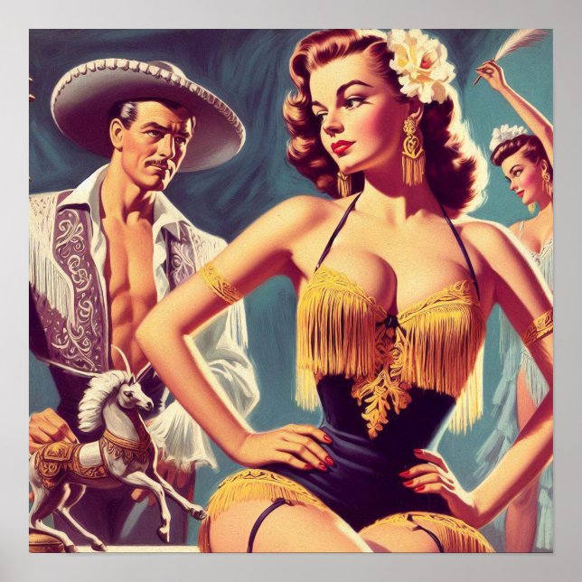 Vintage Flamenco Poster (Vorne)