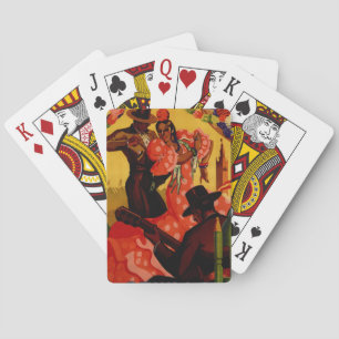 Vintage Flamenco-Tänzer Spanisch Spielkarten