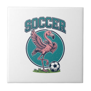 Vintage-Flamingo-Fußballspieler-Grafik-Shirt_1 Fliese