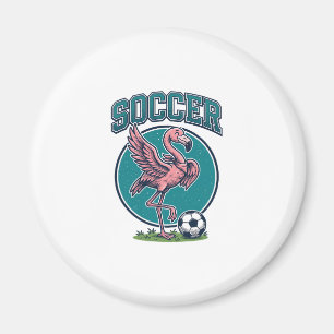 Vintage-Flamingo-Fußballspieler-Grafik-Shirt_1 Magnet