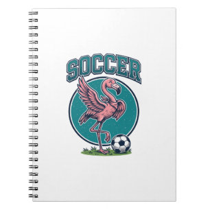 Vintage-Flamingo-Fußballspieler-Grafik-Shirt_1 Notizblock