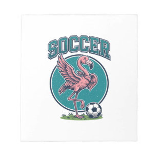 Vintage-Flamingo-Fußballspieler-Grafik-Shirt_1 Notizblock