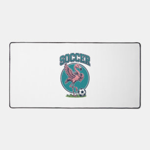 Vintage-Flamingo-Fußballspieler-Grafik-Shirt_1 Schreibtischunterlage