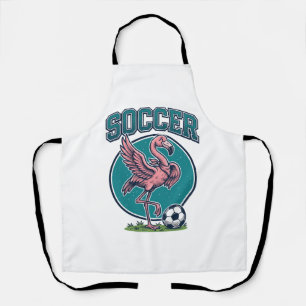 Vintage-Flamingo-Fußballspieler-Grafik-Shirt_1 Schürze