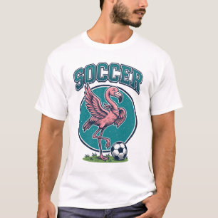 Vintage-Flamingo-Fußballspieler-Grafik-Shirt_1 T-Shirt