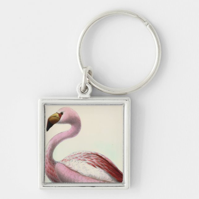 Vintage Flamingo Schlüsselanhänger (Vorne)