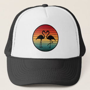 vintage flamingo truckerkappe