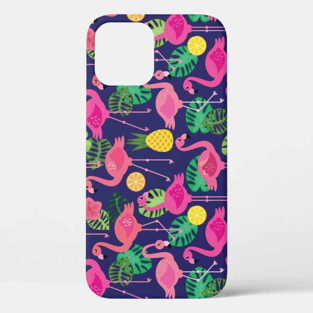Vintage Flamingos, Sommerelemente Case-Mate iPhone Hülle (Rückseite)