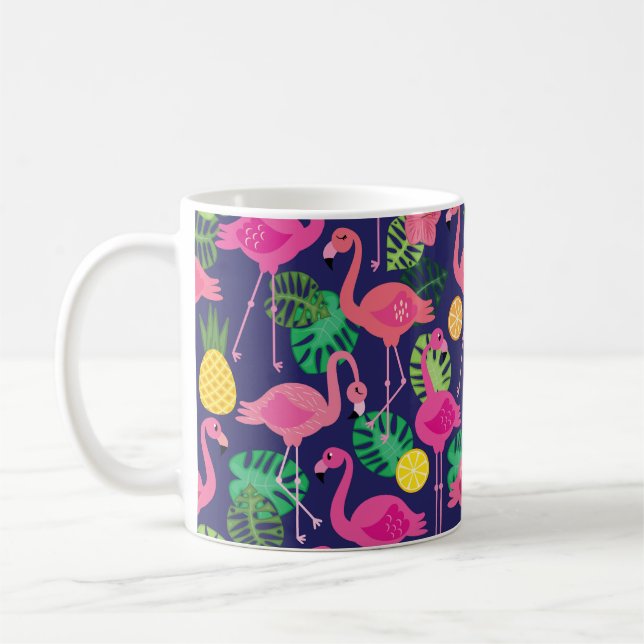 Vintage Flamingos, Sommerelemente Kaffeetasse (Links)