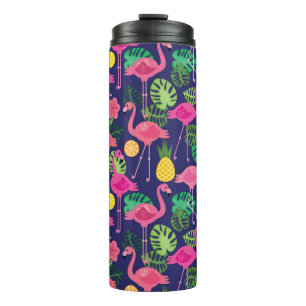 Vintage Flamingos, Sommerelemente Thermosbecher