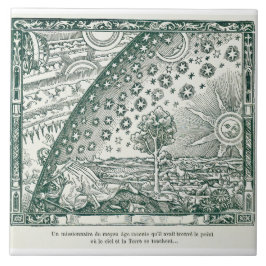 Vintage Flammarion-Illustration des Universums Fliese