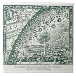 Vintage Flammarion-Illustration des Universums Fliese