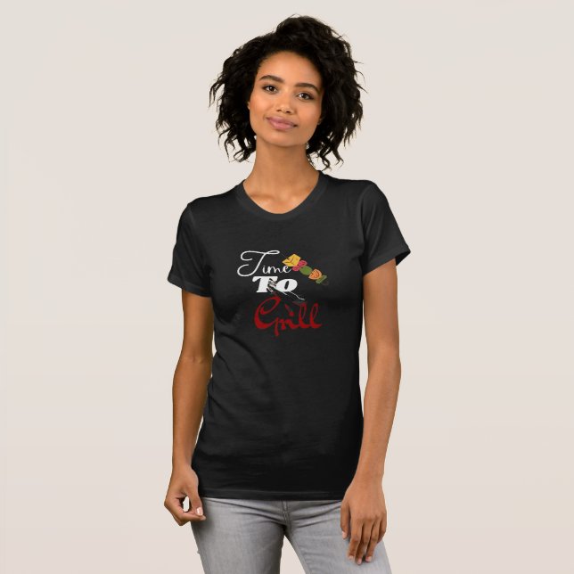 Vintage Flammengrillsaison T-Shirt (Vorne ganz)