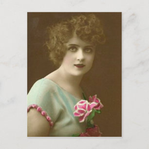 Vintage Flapper (11) Postkarte