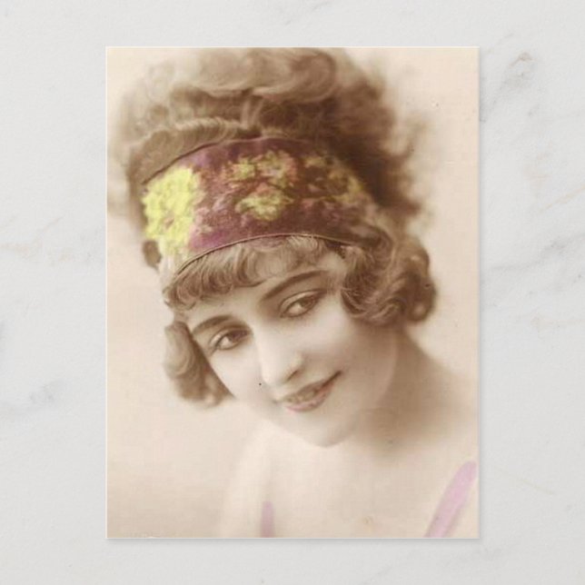vintage Flapper (134) Postkarte (Vorderseite)