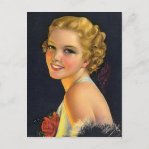 Vintage Flapper (25) Postkarte