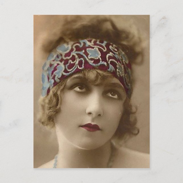 vintage Flapper (408) Postkarte (Vorderseite)