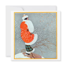 Vintage-Flapper-Weihnachtskarten