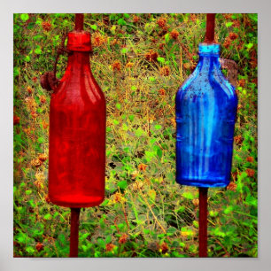 Vintage Flaschen Poster