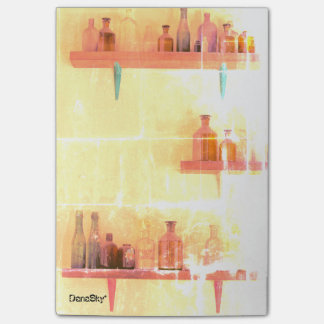 Vintage Flaschen-"Shabby Chic-" Post-Itanmerkungen Post-it Klebezettel