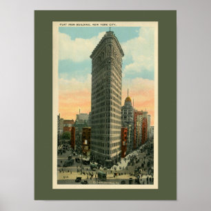 Vintage Flatiron Building New York City Poster