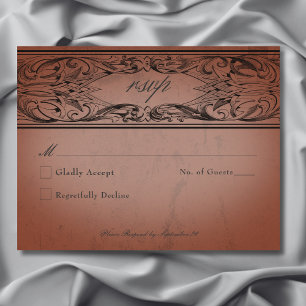 Vintage-Fledermaus-bis-zum-Tode-Rost-Hochzeit RSVP Karte