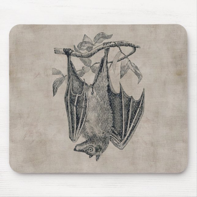 Vintage-Fledermaus-Mauspad Mousepad (Vorne)
