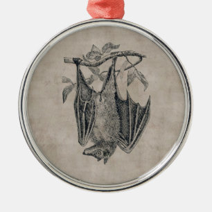 Vintage Fledermaus-Ornament Silbernes Ornament