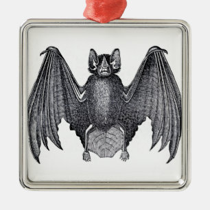 Vintage-Fledermausanhänger Silbernes Ornament