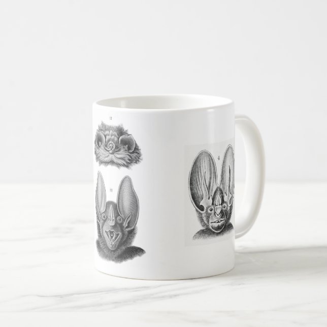 Vintage-Fledermäuse für Vampire Kaffeetasse (VorderseiteRechts)