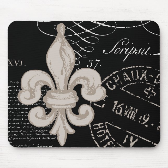 Vintage Fleur de Lis...Mauspad Mousepad (Vorne)