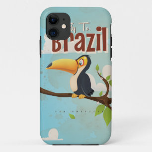 Vintage Fliege zum Reise-Plakat Brasiliens Toucan Case-Mate iPhone Hülle