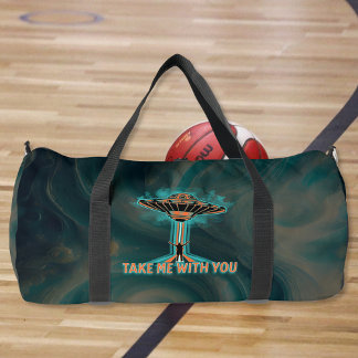 Vintage-Fliegende Untertasse im Stil der 60er Jahr Duffle Bag