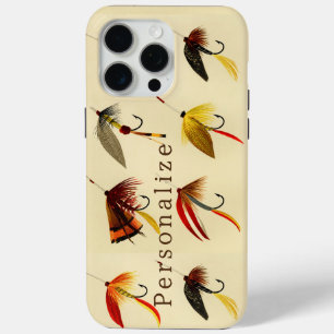 Vintage-Fliegenfischen-Seefischer-Köder-Angler Case-Mate iPhone Hülle