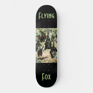 Vintage Fliegenfuchs-Fledermausillustrierung Skateboard