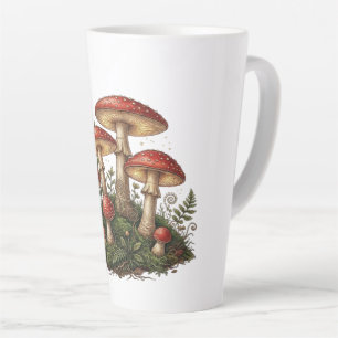 Vintage Fliegenpilz-Illustration Milchtasse