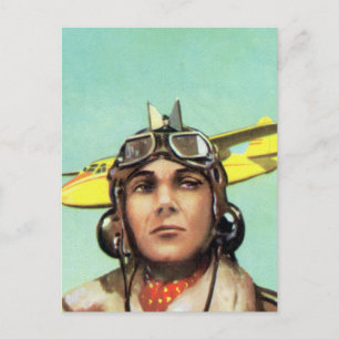 Vintage-Fliegerdruck Postkarte