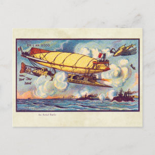 Vintage Fliegmaschinen - Farbkunst Postkarte