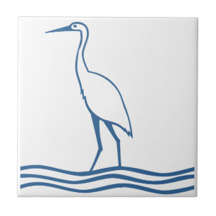 Vintage Fliese Trivet blauer