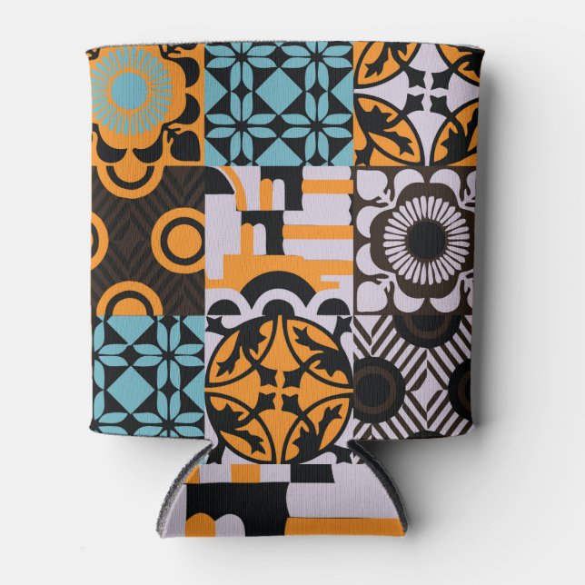 Vintage Fliesen: aufwändige Dekoration. Dosenkühler (Vorderseite)