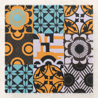 Vintage Fliesen: aufwändige Dekoration. Glasuntersetzer