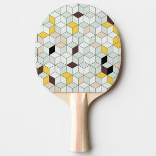 Vintage Fliesen, geometrisch Schwarz-weißes Muster Tischtennis Schläger