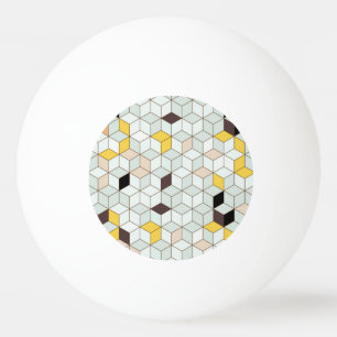 Vintage Fliesen, geometrisch Schwarz-weißes Muster Tischtennisball
