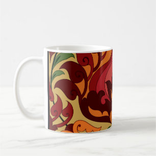 Vintage Fliesen, Jugendstil-Dekoration. Kaffeetasse