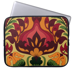 Vintage Fliesen, Jugendstil-Dekoration. Laptopschutzhülle