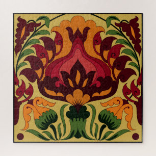 Vintage Fliesen, Jugendstil-Dekoration. Puzzle