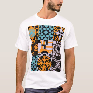 Vintage-Fliesen: komplizierte dekorative Details. T-Shirt