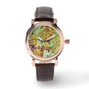 Vintage Fliesen-Uhr Milliamperestunde Jongg Armbanduhr