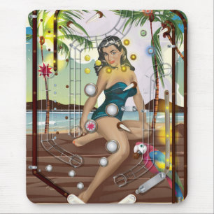 Vintage-Flipperautomat-Spiel Mousepad