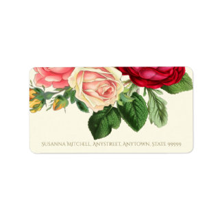 Vintage Flora-ID225 Adressaufkleber